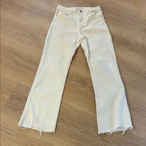 Just Black High Rise Cream Jeans Size 24 New Without Tags